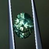 1.41CT AUSTRALIAN OVAL SAPPHIRE, PARTI GREEN YELLOW BLUE, 7.42X6.01X4.22MM EARLY ACCESS