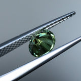 1.12CT ROUND PRECISION CUT AUSTRALIAN SAPPHIRE, GREEN, 6.15X4.05MM, UNTREATED EARLY ACCESS
