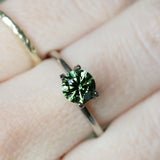 1.12CT ROUND PRECISION CUT AUSTRALIAN SAPPHIRE, GREEN, 6.15X4.05MM, UNTREATED EARLY ACCESS