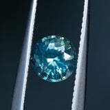 1.40CT ROUND MADAGASCAR SAPPHIRE, SILKY TEAL, 6.53X4.47MM EARLY ACCESS