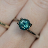 1.40CT ROUND MADAGASCAR SAPPHIRE, SILKY TEAL, 6.53X4.47MM EARLY ACCESS