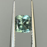 0.99CT CUSHION MONTANA SAPPHIRE, LIGHT TEAL, 6MM, UNTREATED,