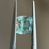 0.99CT CUSHION MONTANA SAPPHIRE, LIGHT TEAL, 6MM, UNTREATED,