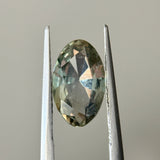 2.21CT MOVAL MONTANA SAPPHIRE, OLIVE GREEN AND GOLD, UNTREATED, 10.70X6.58X3.98MM