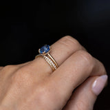 Hidden Diamond Halo Double Prongs, Stackable - Setting