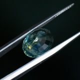7.19CT OVAL MADAGASCAR SAPPHIRE, LIGHT-MEDIUM TEAL BLUE GREEN, 12.10X9.73X7.55MM - APPRAISED STONE