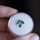 3.08CT SQUARE MADAGASCAR RADIANT CUT SAPPHIRE, MEDIUM TEAL BLUE GREEN, 7.58X7.72X5.72MM EARLY ACCESS