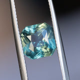 3.08CT SQUARE MADAGASCAR RADIANT CUT SAPPHIRE, MEDIUM TEAL BLUE GREEN, 7.58X7.72X5.72MM EARLY ACCESS