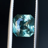 3.08CT SQUARE MADAGASCAR RADIANT CUT SAPPHIRE, MEDIUM TEAL BLUE GREEN, 7.58X7.72X5.72MM EARLY ACCESS