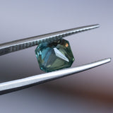 3.08CT SQUARE MADAGASCAR RADIANT CUT SAPPHIRE, MEDIUM TEAL BLUE GREEN, 7.58X7.72X5.72MM EARLY ACCESS