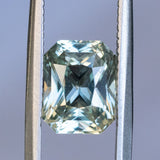 3.14CT RADIANT CUT MADAGASCAR SAPPHIRE, MINTY LIGHT GREEN/GREY, 8.90X6.95X5.14MM EARLY ACCESS