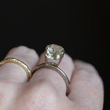 3.14CT RADIANT CUT MADAGASCAR SAPPHIRE, MINTY LIGHT GREEN/GREY, 8.90X6.95X5.14MM EARLY ACCESS