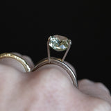 3.14CT RADIANT CUT MADAGASCAR SAPPHIRE, MINTY LIGHT GREEN/GREY, 8.90X6.95X5.14MM EARLY ACCESS