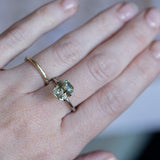 3.14CT RADIANT CUT MADAGASCAR SAPPHIRE, MINTY LIGHT GREEN/GREY, 8.90X6.95X5.14MM EARLY ACCESS