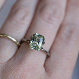 3.14CT RADIANT CUT MADAGASCAR SAPPHIRE, MINTY LIGHT GREEN/GREY, 8.90X6.95X5.14MM EARLY ACCESS