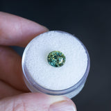 3.03CT OVAL MADAGASCAR SAPPHIRE, PARTI TEAL GREEN YELLOW, 8.09X7.33X6.30MM, UNTREATED