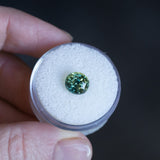 3.03CT OVAL MADAGASCAR SAPPHIRE, PARTI TEAL GREEN YELLOW, 8.09X7.33X6.30MM, UNTREATED