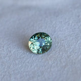 3.03CT OVAL MADAGASCAR SAPPHIRE, PARTI TEAL GREEN YELLOW, 8.09X7.33X6.30MM, UNTREATED