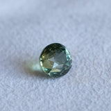 3.03CT OVAL MADAGASCAR SAPPHIRE, PARTI TEAL GREEN YELLOW, 8.09X7.33X6.30MM, UNTREATED