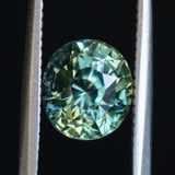 3.03CT OVAL MADAGASCAR SAPPHIRE, PARTI TEAL GREEN YELLOW, 8.09X7.33X6.30MM, UNTREATED