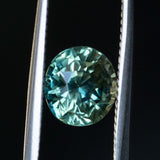 3.03CT OVAL MADAGASCAR SAPPHIRE, PARTI TEAL GREEN YELLOW, 8.09X7.33X6.30MM, UNTREATED