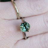 3.03CT OVAL MADAGASCAR SAPPHIRE, PARTI TEAL GREEN YELLOW, 8.09X7.33X6.30MM, UNTREATED