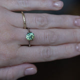 3.03CT OVAL MADAGASCAR SAPPHIRE, PARTI TEAL GREEN YELLOW, 8.09X7.33X6.30MM, UNTREATED