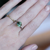 3.03CT OVAL MADAGASCAR SAPPHIRE, PARTI TEAL GREEN YELLOW, 8.09X7.33X6.30MM, UNTREATED