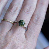 3.03CT OVAL MADAGASCAR SAPPHIRE, PARTI TEAL GREEN YELLOW, 8.09X7.33X6.30MM, UNTREATED