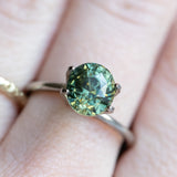 3.03CT OVAL MADAGASCAR SAPPHIRE, PARTI TEAL GREEN YELLOW, 8.09X7.33X6.30MM, UNTREATED