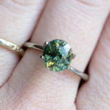 3.03CT OVAL MADAGASCAR SAPPHIRE, PARTI TEAL GREEN YELLOW, 8.09X7.33X6.30MM, UNTREATED