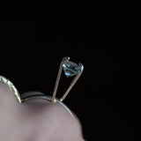 1.08CT PRINCESS CUT MONTANA SAPPHIRE, LIGHT BLUE, 5.57X4.66MM, UNTREATED