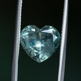 3.14CT BRILLIANT HEART MONTANA SAPPHIRE, AQUA BLUE GREEN, 9.14X4.98MM, UNTREATED