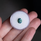 1.98CT OVAL PRECISION CUT MONTANA SAPPHIRE, OCEAN BLUE TEAL, 7.8X6.5MM