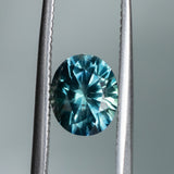 1.98CT OVAL PRECISION CUT MONTANA SAPPHIRE, OCEAN BLUE TEAL, 7.8X6.5MM