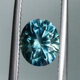 1.98CT OVAL PRECISION CUT MONTANA SAPPHIRE, OCEAN BLUE TEAL, 7.8X6.5MM