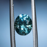 1.98CT OVAL PRECISION CUT MONTANA SAPPHIRE, OCEAN BLUE TEAL, 7.8X6.5MM