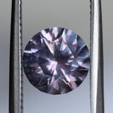 2.40CT ROUND PRECISION CUT MONTANA SAPPHIRE, MAUVE PURPLE-PINK, 8X5.5MM UNTREATED