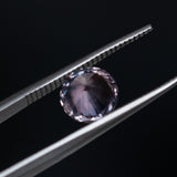 2.40CT ROUND PRECISION CUT MONTANA SAPPHIRE, MAUVE PURPLE-PINK, 8X5.5MM UNTREATED