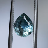 2.23CT PEAR MONTANA SAPPHIRE, PARTI MINTY TEAL, 9X7.4MM, UNTREATED
