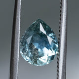 2.23CT PEAR MONTANA SAPPHIRE, PARTI MINTY TEAL, 9X7.4MM, UNTREATED