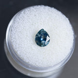 1.36CT PEAR MONTANA SAPPHIRE, PARTI BLUE WHITE, 7.76X6.42X3.89MM, UNTREATED