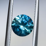 1.44CT ROUND PRECISION CUT MONTANA SAPPHIRE, BLUE, 6.85X4.40MM