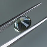 1.67CT OVAL MONTANA SAPPHIRE, PARTI LIGHT BLUE YELLOW, 7.3X6.1MM