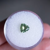 1.25CT TRILLION MONTANA SAPPHIRE, BRIGHT SPRING GREEN WITH YELLOW, 6.8MM