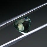1.25CT TRILLION MONTANA SAPPHIRE, BRIGHT SPRING GREEN WITH YELLOW, 6.8MM