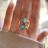 2.16ct Untreated Malawi Cushion Cut Sapphire and Diamond Vintage Cathedral Four Prong Ring in 14k Yellow Gold (Copy)