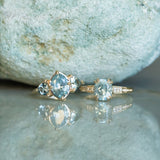 2.16ct Untreated Malawi Cushion Cut Sapphire and Diamond Vintage Cathedral Four Prong Ring in 14k Yellow Gold (Copy)