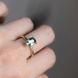 2.19ct Untreated Seafoam Oval Madagascar Sapphire Classic 4 Prong Solitaire in 14k Yellow Gold