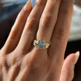 Curved Vintage Milgrain Diamond Band